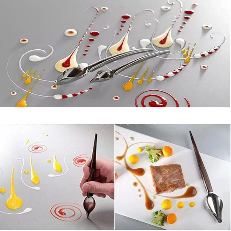 Ложка из нержавеющей стали для творчества 1 шт. ложка украшения пищи инструмент