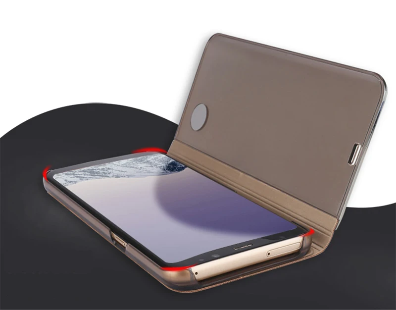 Роскошный флип-чехол для samsung Galaxy S6 S7 Edge S8 S9 Plus Note 5 8 сотовый телефон умное зеркало