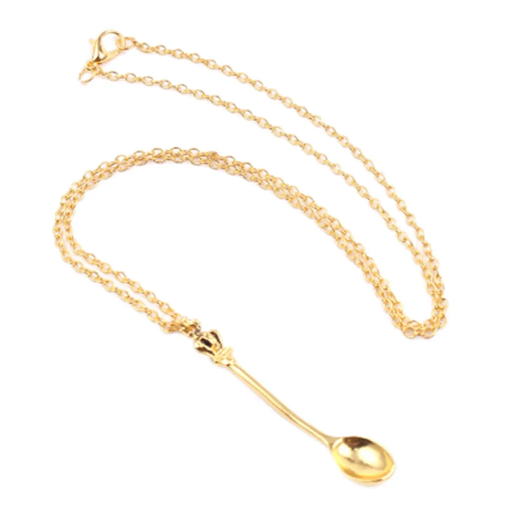 Мини-Ложка ожерелье цепочка Ибица фестиваль Алиса в стране чудес медальон