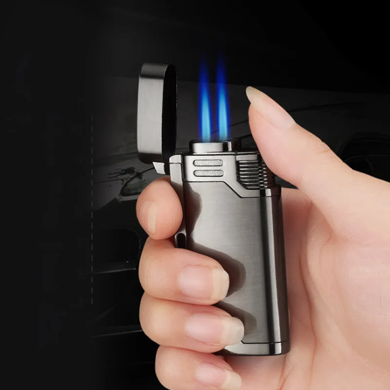 Новая турбо струйная Зажигалка компактный бутановый факел металлические