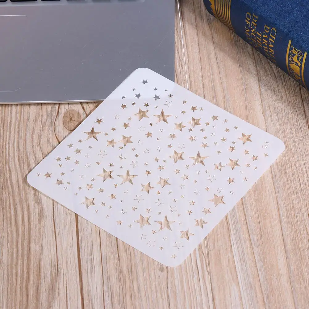 DIY звездная звезда живопись полый шаблон трафареты для краски стены Скрапбукинг
