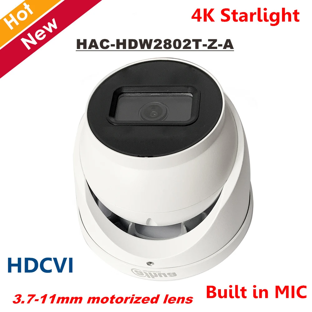 Dahua 4K Starlight HDCVI умная ИК купольная камера со встроенным микрофоном 3 7 11 мм