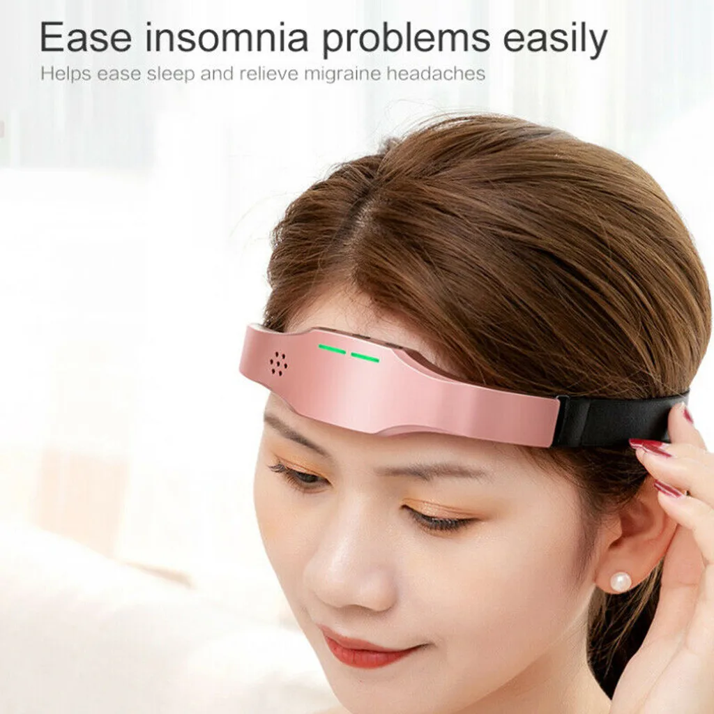 45# USB Rechargeable Head Massager Forehead Brain Relaxation For Stress Relax Improve Sleep Health Headache Eliminator |