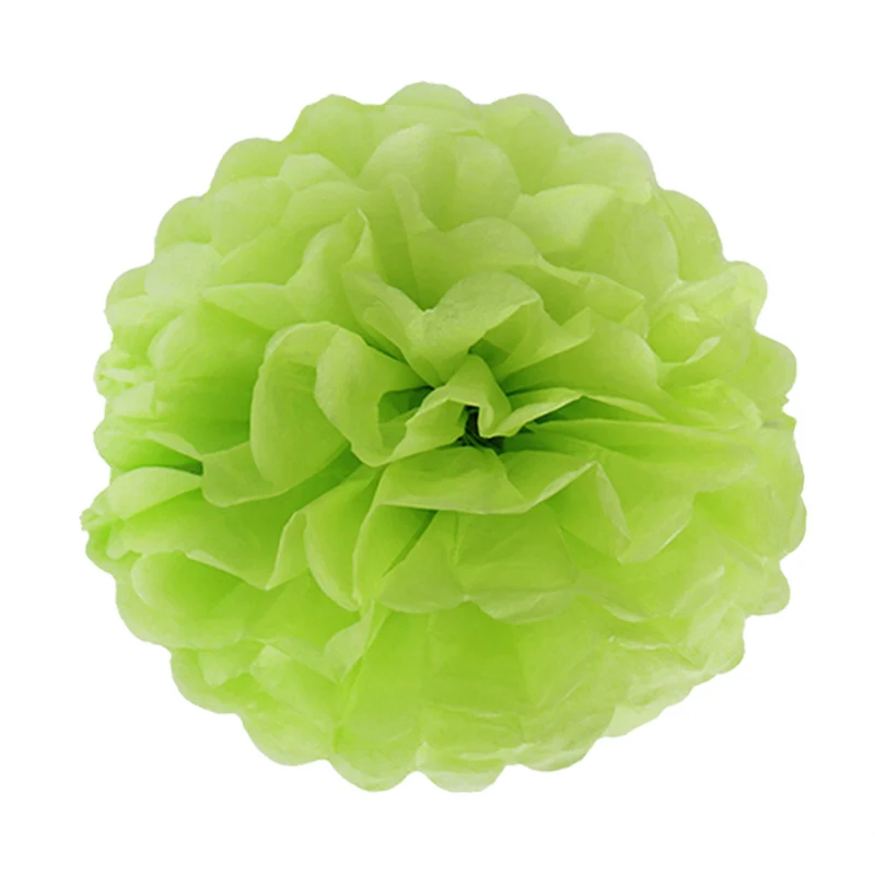 Light Green 5 шт., размер: 4/8/10 дюймов и изображениями красочного цветка Бумага мяч и помпоном настенные украшения Гостиная для свадебного торжества и праздника вечерние Потолочный декор - Цвет: Light Green