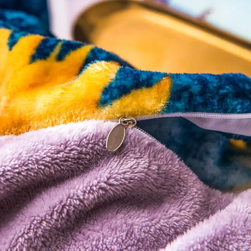 36 флис теплый близнец полный Queen Комплект постельного белья королевского размера