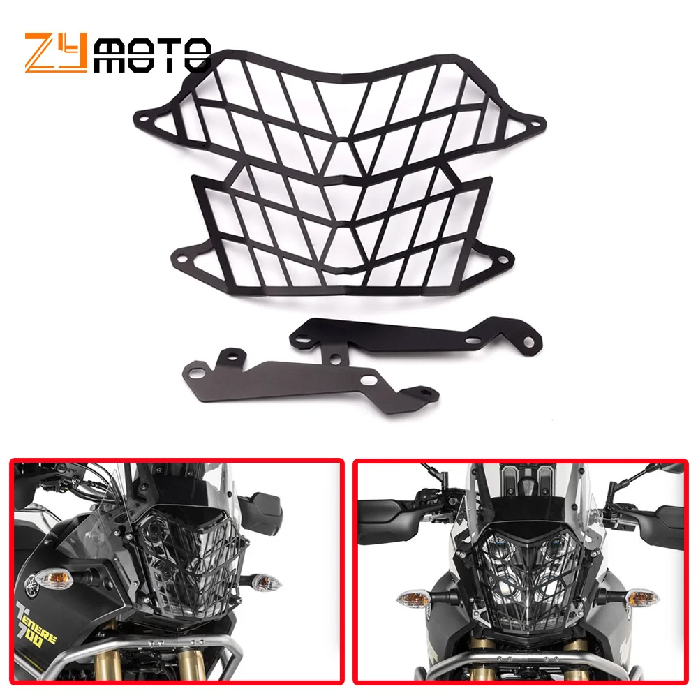 

Motorcycle CNC Aluminium Headlight Protector Grille Guard Cover Protection Grill For Yamaha Tenere 700 2019 2020 2021 Tenere700