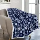 Одеяло-Снежинка из шерпы, флисовое мягкое теплое зимнее красное одеяло s, рождественский подарок, плюшевое покрывало для кровати, дивана, автомобиля