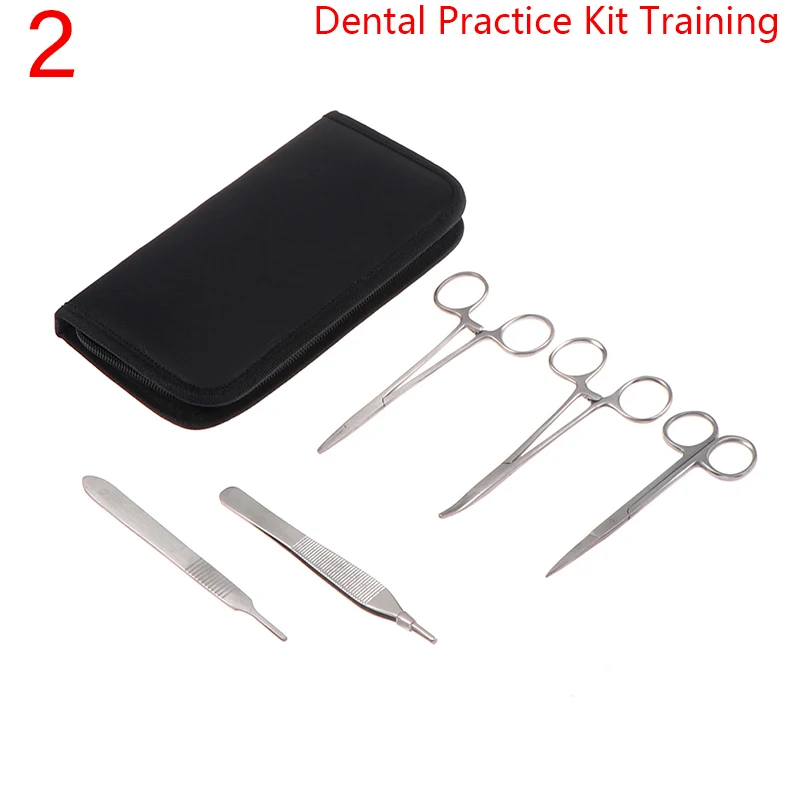 

Dental Practice Kit, Oral Model, Swaged Needle, Training Instrument Kit With Selica Gel For Dental Students Oral Suture Training