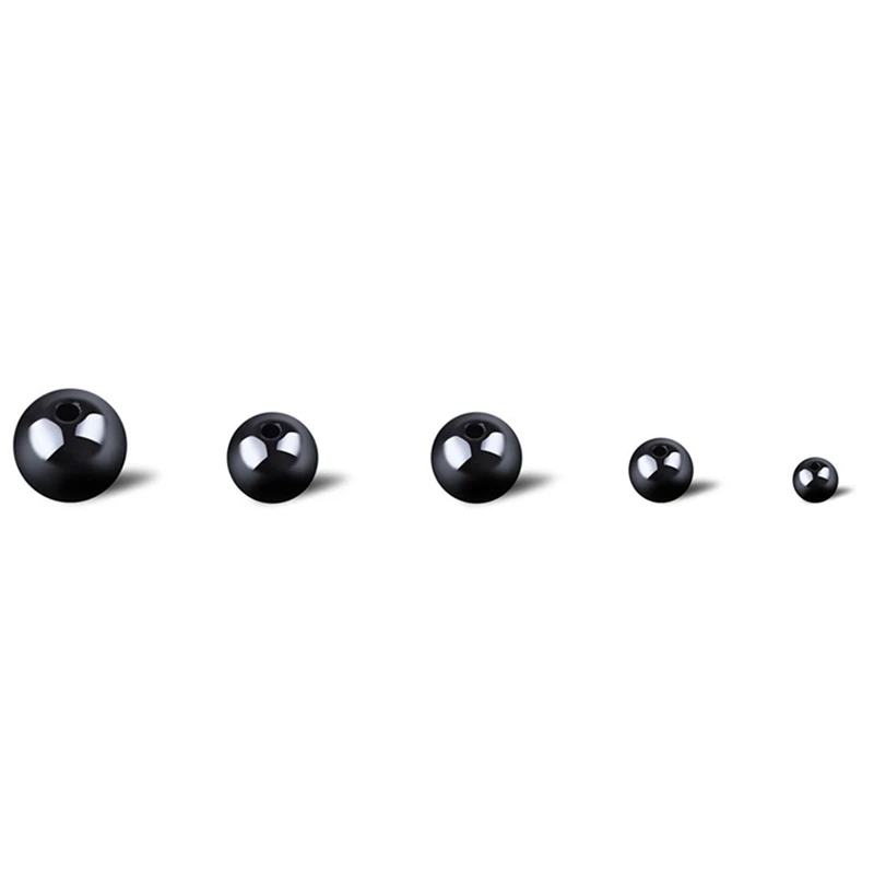 

4mm 6mm 8mm Black Gallstone Glass Pearl Round Bead Imitation Pearl Loose Bead Box Combination