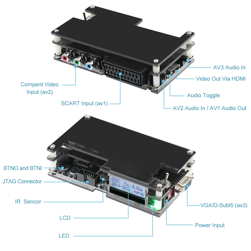 Bitfunx OSSC HDMI конвертер адаптер Комплект для ретро игровых консолей PS2/SEGA/Saturn/nintendo 64/PC Engine/playstation 2