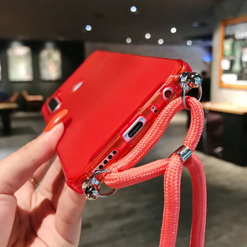 

Signalshin For Xiaomi Redmi Note9 8T 8 7 7A CC9E 9SE 6X 5A Pro Crossbody Cord Necklace Ribbon Lanyard Cover Protetive Phone Case