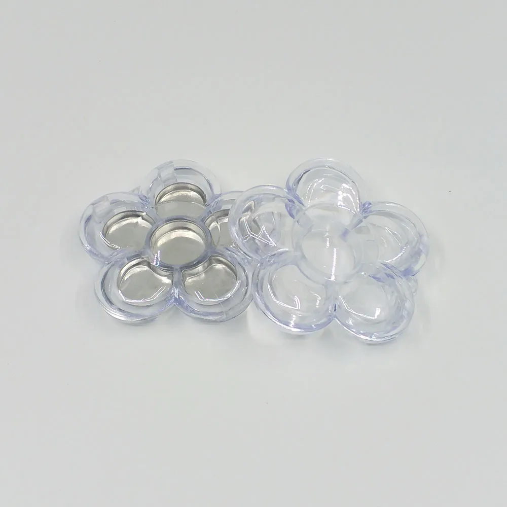 100 шт пустой прозрачный Футляр для теней глаз 6 кастрюль макияжа компактный мини