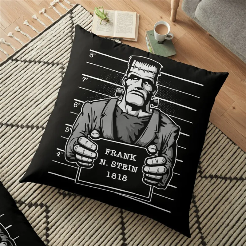 

Merry christmas cushion Cover Frankenstein Monster Printed 45*45cm Christmas Pillowcase Gifts Xmas Cushion Decorative for home