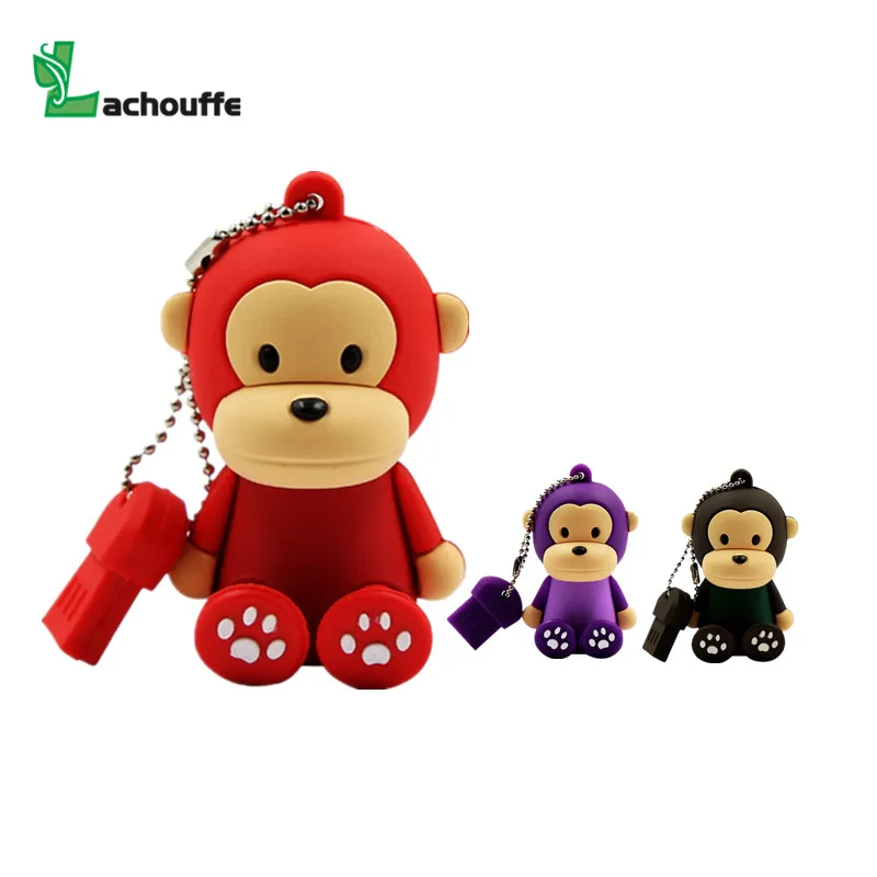 Милая USB 2 0 карта памяти устройство для хранения мультяшная обезьяна животное