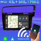 Автомобильная мультимедия 9 дюймов PX6, 4 Гб + 64 ГБ, Android 10 для Volkswagen VW Golf 7 MK7 2013-2020, правый руль, радио, GPS, беспроводной CarPlay DSP