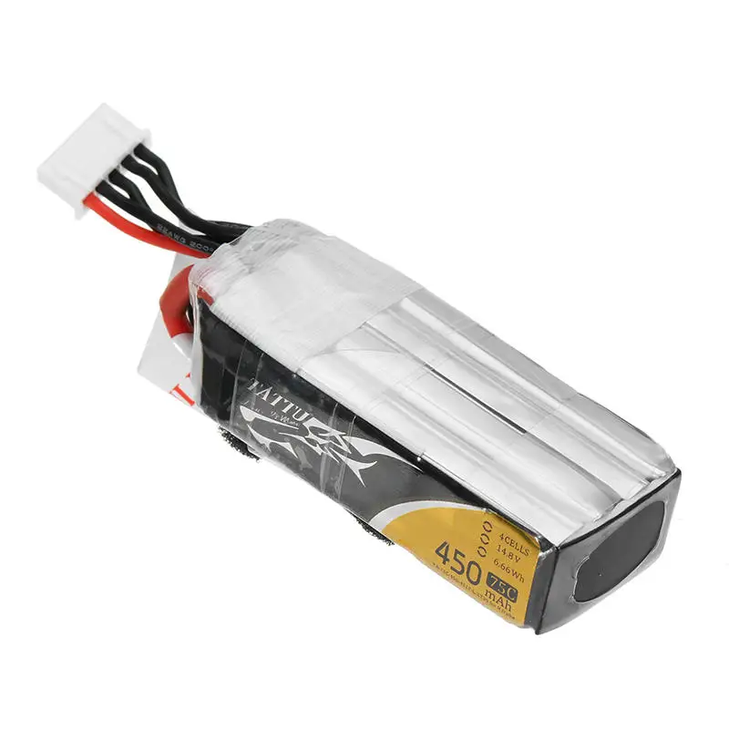 4 шт. ACE Tattu 450mAh 75C 14 8 V 7 4S 2S Lipo батарея XT30 XT60 T Разъем для RC FPV гоночный Дрон|Детали и