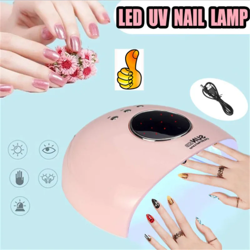 

36W Nail Light UV Nail Dryer Gel Light Curing Nail Machine Nail Gel Dryer Smart Timing Manicure Tool