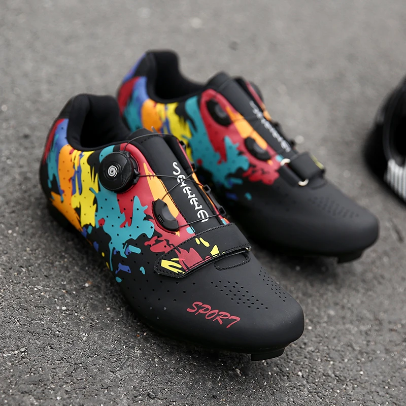 

Professional Bicycle Shoes Men and Women Road Lock Shoes Hard Cycling Shoes Wear-resistant Breathable Bicycle Shoes Sports Moped