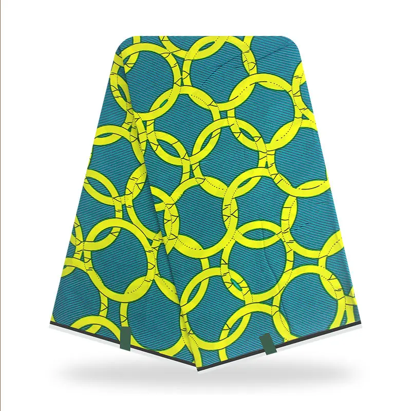 

High Quality Latest Fashion 100% Cotton Ghana African Wax Fabric Prints Ankara Fabric Tissu Pagne Wax Y1214-14