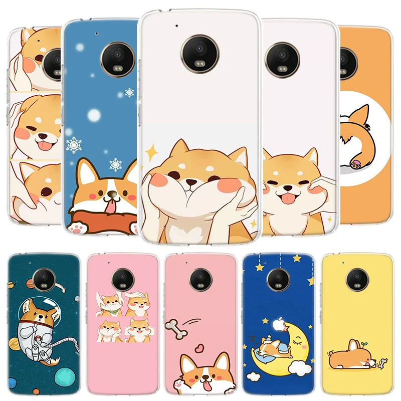Чехол для телефона с изображением кошки корги собаки Motorola Moto G9 G8 G7 G6 G5 E5 E6 Plus Play Power