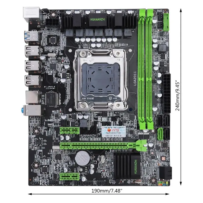 Huananzhi X79 материнская плата LGA 2011 USB3.0 SATA3 поддержка регистровая и ecc-память памяти и процессор Xeon E5 материнская плата