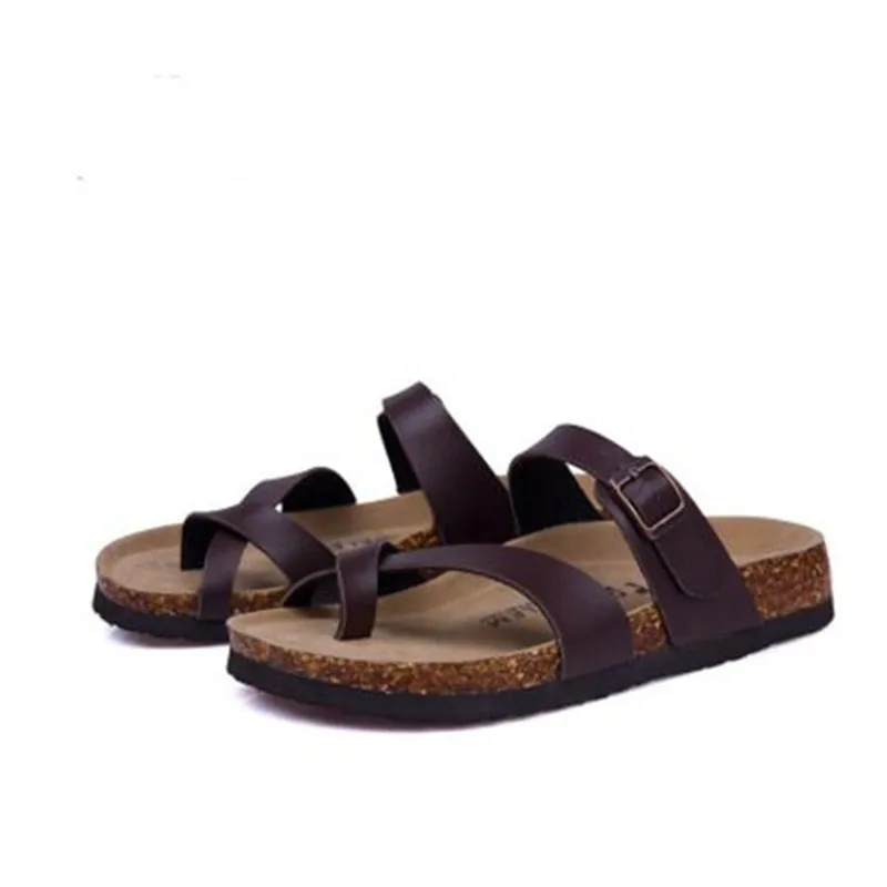 Новинка летние мужские пляжные ботинки искусственная кожа однотонные