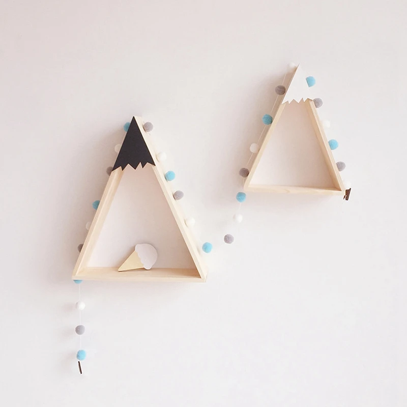 2 шт./компл. стены детской комнаты деревянный снег горная полка детская комната