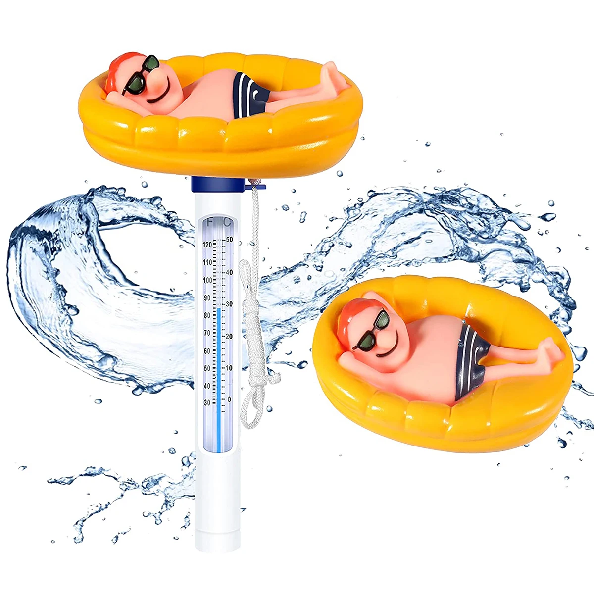 

Милый плавающий термометр для плавательного бассейна в силе IKEA с веревкой прочный прудов Температура измерительный метр помещения и под от...