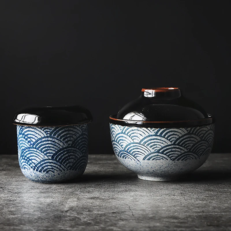 

RHE 200ml 320ml Ceramic bowl Soup cup Noodle bowl Steamed egg Stew cup Kitchen supplies Dessert bowl Tableware Set
