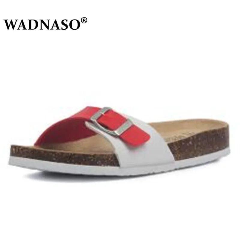 Женские босоножки Обувь из пробкового дерева тапки Летние Вьетнамки разных