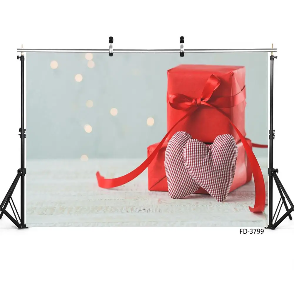 Фон для фотосъемки с изображением двух сердец в стиле боке на День святого