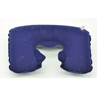 u shaped travel pillow portable travel inflatable neck pillow pvc flocked for office nap head rest air cushion home textile