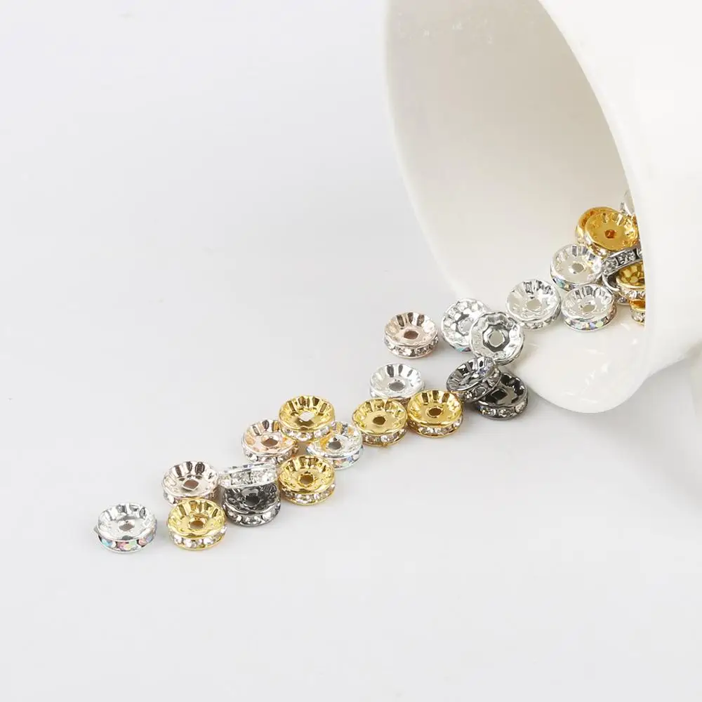 Круглые бусины Стразы 50 шт. 10 мм фурнитура для изготовления ювелирных изделий