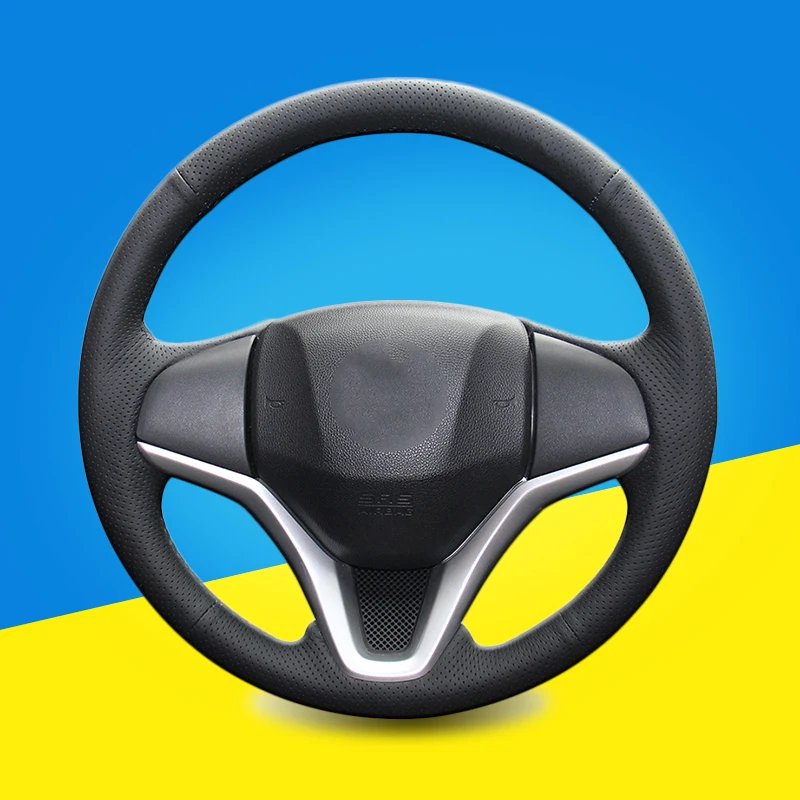 Оплетка на руль автомобиля чехол Honda New Fit City Jazz 2014 2015 HRV HR V 2016 Vezel 2017 Ручное шитье