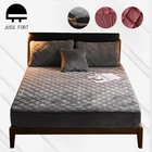 Наматрасник бархатный, плотный, однотонный, со стразами, нескользящий