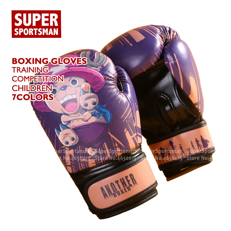 

Men Women Mma Muay Thai Kick Boxing Grappling Gloves Cartoon Chopper Anime ONE PIECE Fitness Training Boxer Bjj Fight Sanda Pads