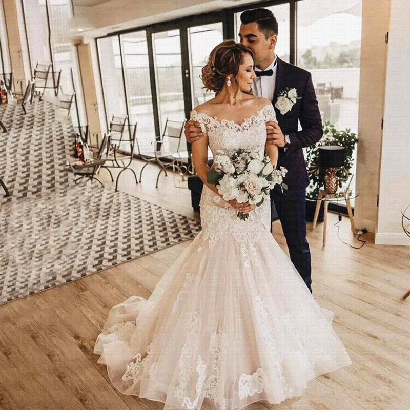 Appliques Vestido De Noiva Charming Lace Mermaid Wedding Dress 2021 Backless Gowns | Свадьбы и торжества