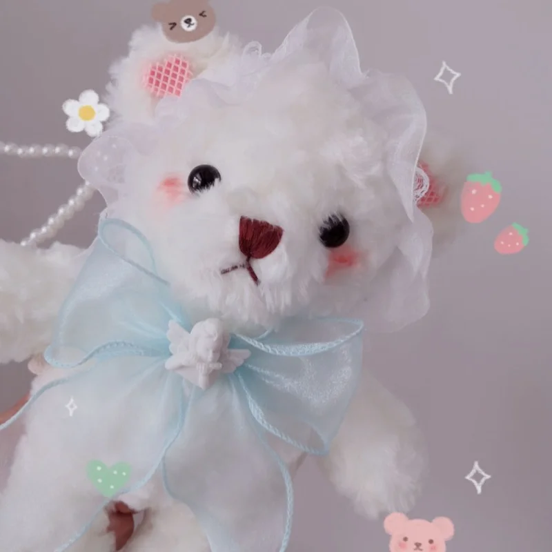 

Original Handmade Anime Kawaii Anime Backpack Gothic Lolita Japanese School Bag Cute Soft Girl Plush Bear Crossbody Bag Handbag