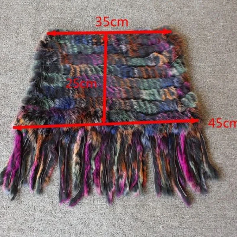 YWAIRSUN шали из кроличьего меха разноцветный шарф женская накидка с бахромой