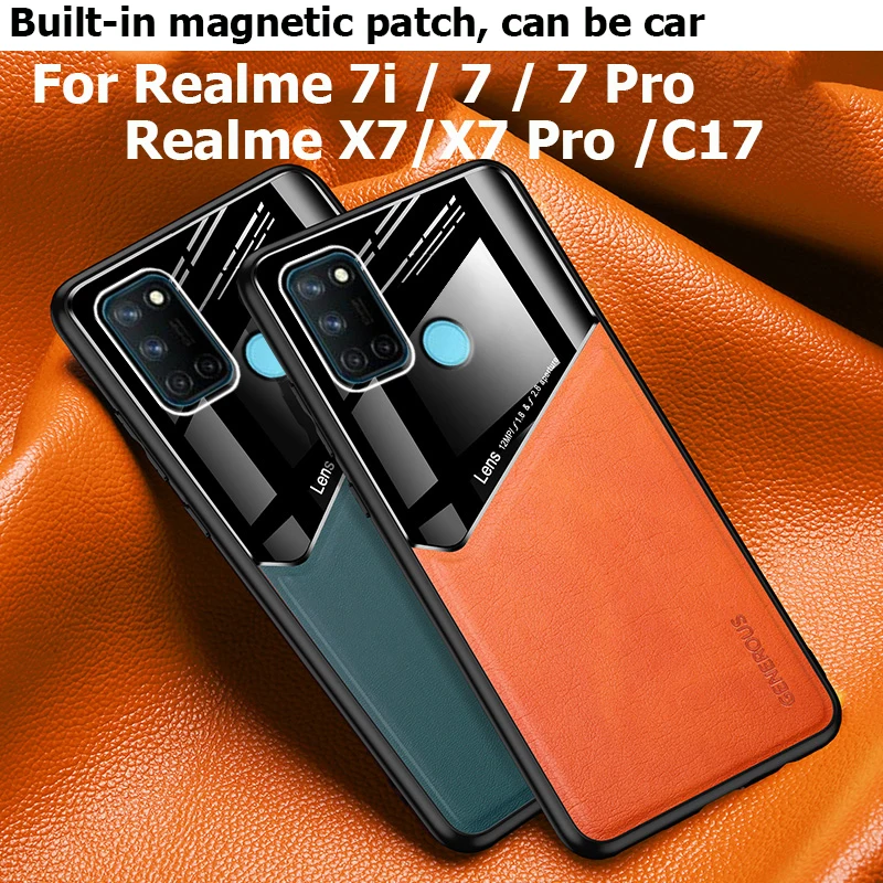

Fashion Magnetic Cover For OPPO Realme 7 7i X7 Pro Real Me C17 Realme7 Realme7i X XT Dermatoglyph Double Splicing Phone Case