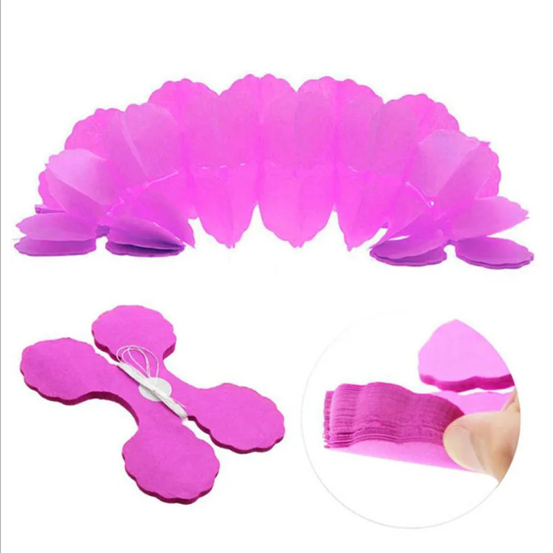 

2pc 3M Solid Paper Garland 21 Colors Craft Paper Hanging Decoration Banner Wedding Birthday Party Supplies Garden Home Decor