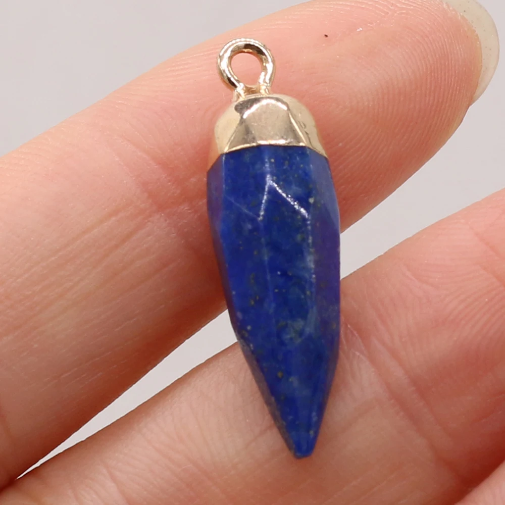 

Natural Stone Gem Lapis lazuli Pendant Bead Handmade Crafts DIY Necklace Bracelet Anklet Earring Jewelry Accessories Gift Making