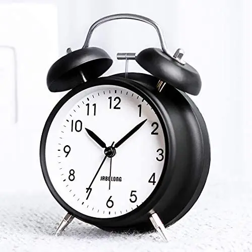 

Retro Bell Alarm Clock Old Fashioned Bedside Alarm Clock with Backlight Non Ticking Desk Clock Loud Alarm Clock for Home Decor