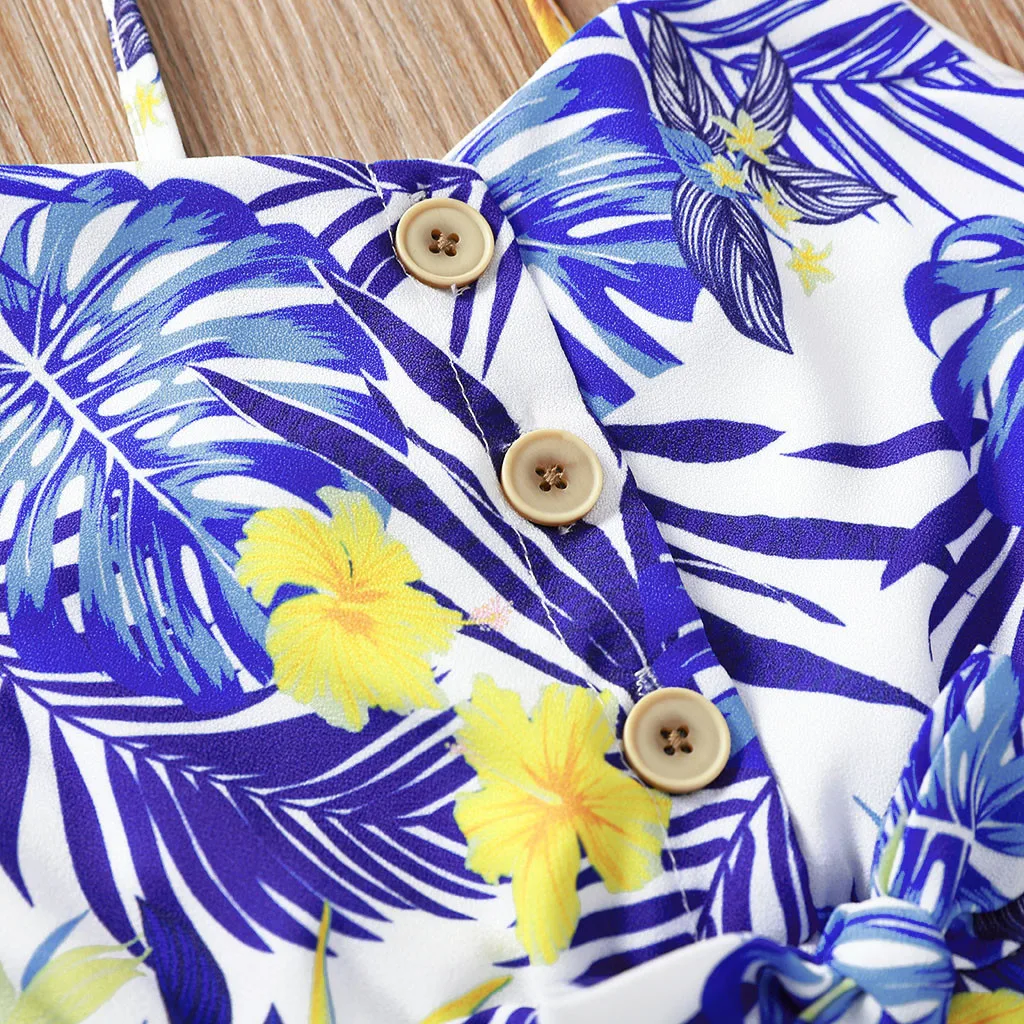 Модные наряды для маленьких девочек с цветочным принтом купальный костюм