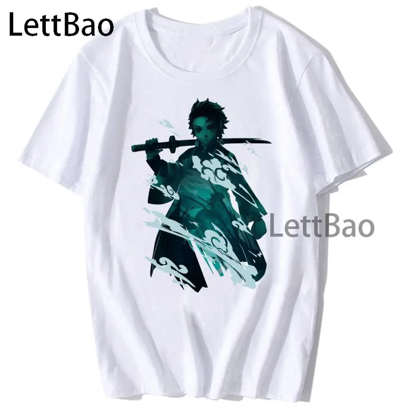 

Футболка Kimetsu No Yaiba с рассекающим демонов, крутая летняя футболка с принтом аниме, мужская и женская модная футболка, повседневные футболки, ...