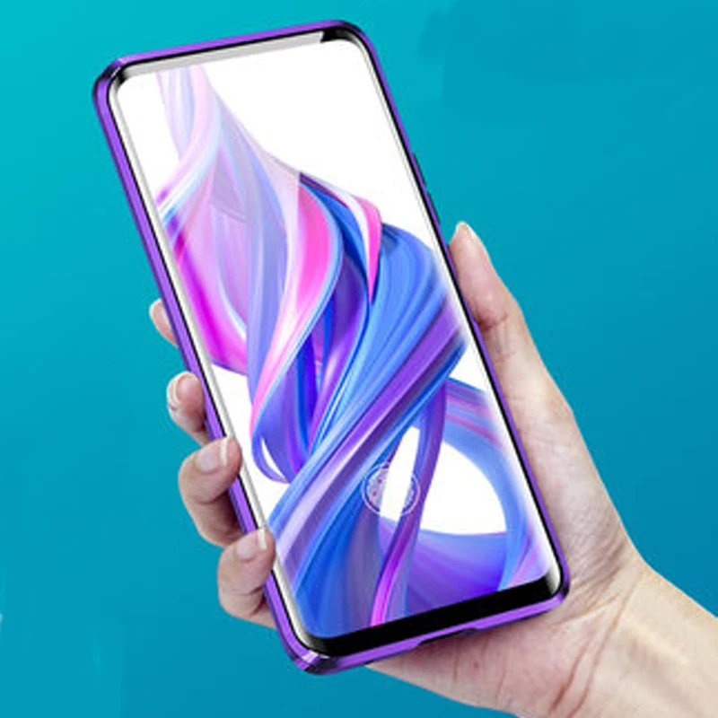 Роскошный Магнитный поглощающий чехол для Huawei Honor 9X Pro металлическая рамка