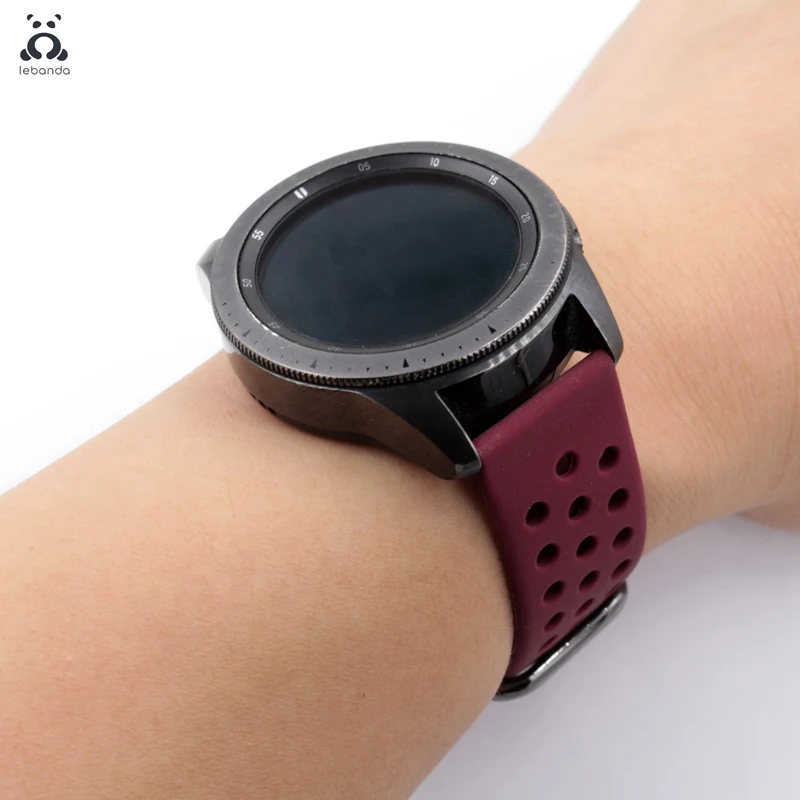 Lebanda спортивный ремешок для смарт-часов Galaxy Watch Active/42/46 мм, ремешок для HUAWEI GT силиконовый ремешок из мягкой дышащей ткани замена 20 мм/22 мм