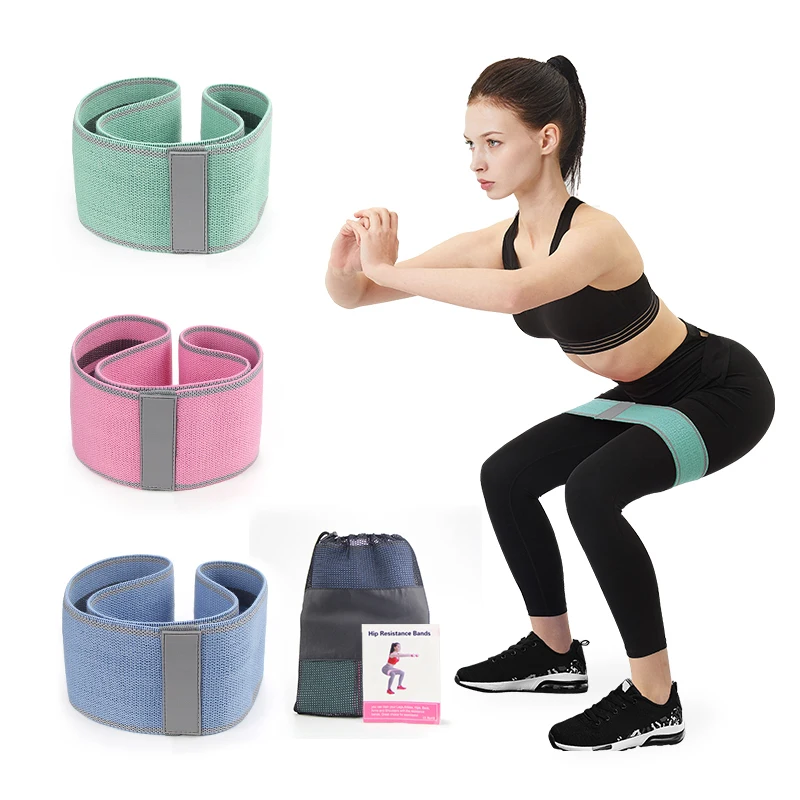 Hip Exercise Bands Booty Loop Resistanc Pink Yoga Elastic Resistance Band Workout Gym Exercise Booty Fabric Resistance Bands Set