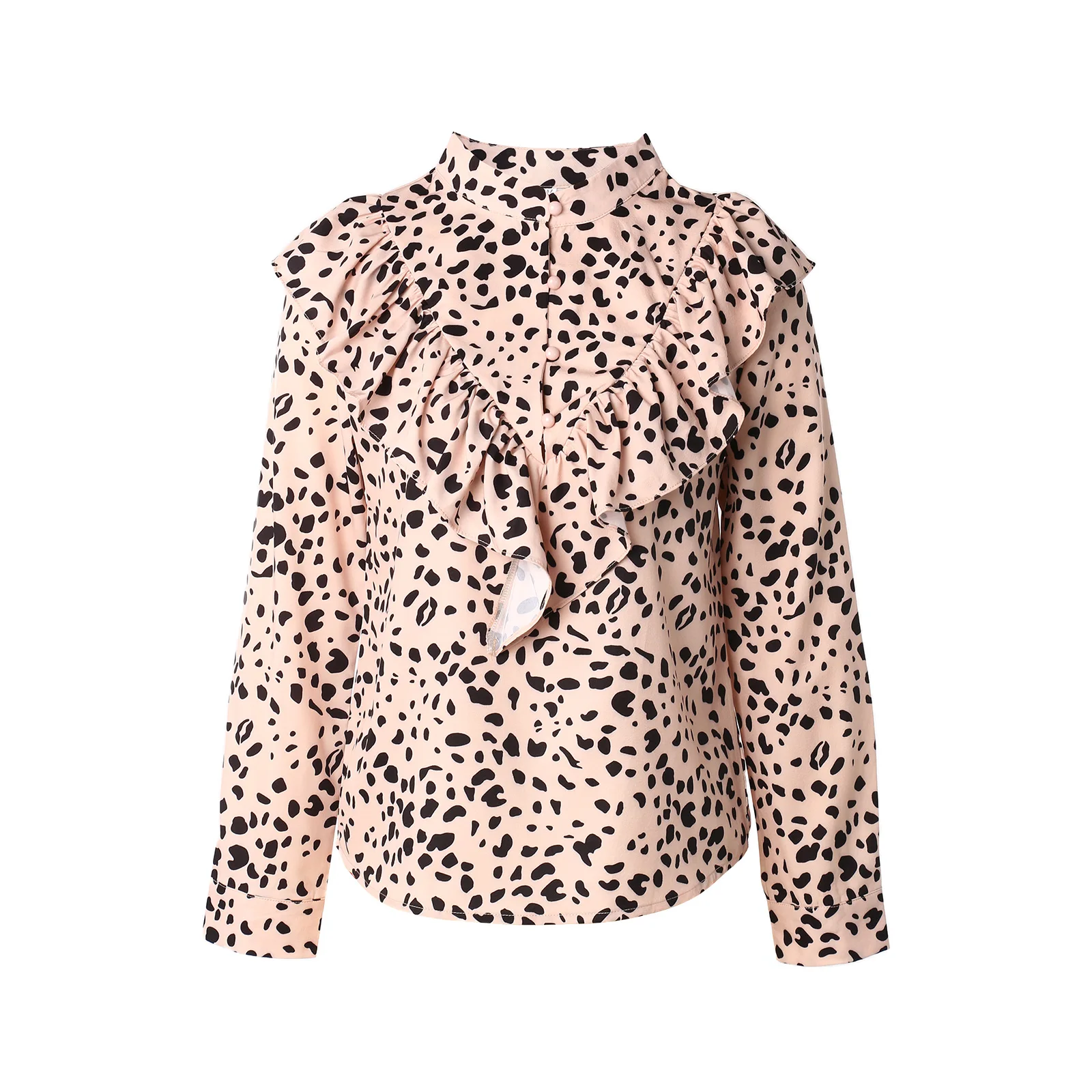 Размера плюс рубашки в леопардовой раскраске женская обувь с узором горошек v