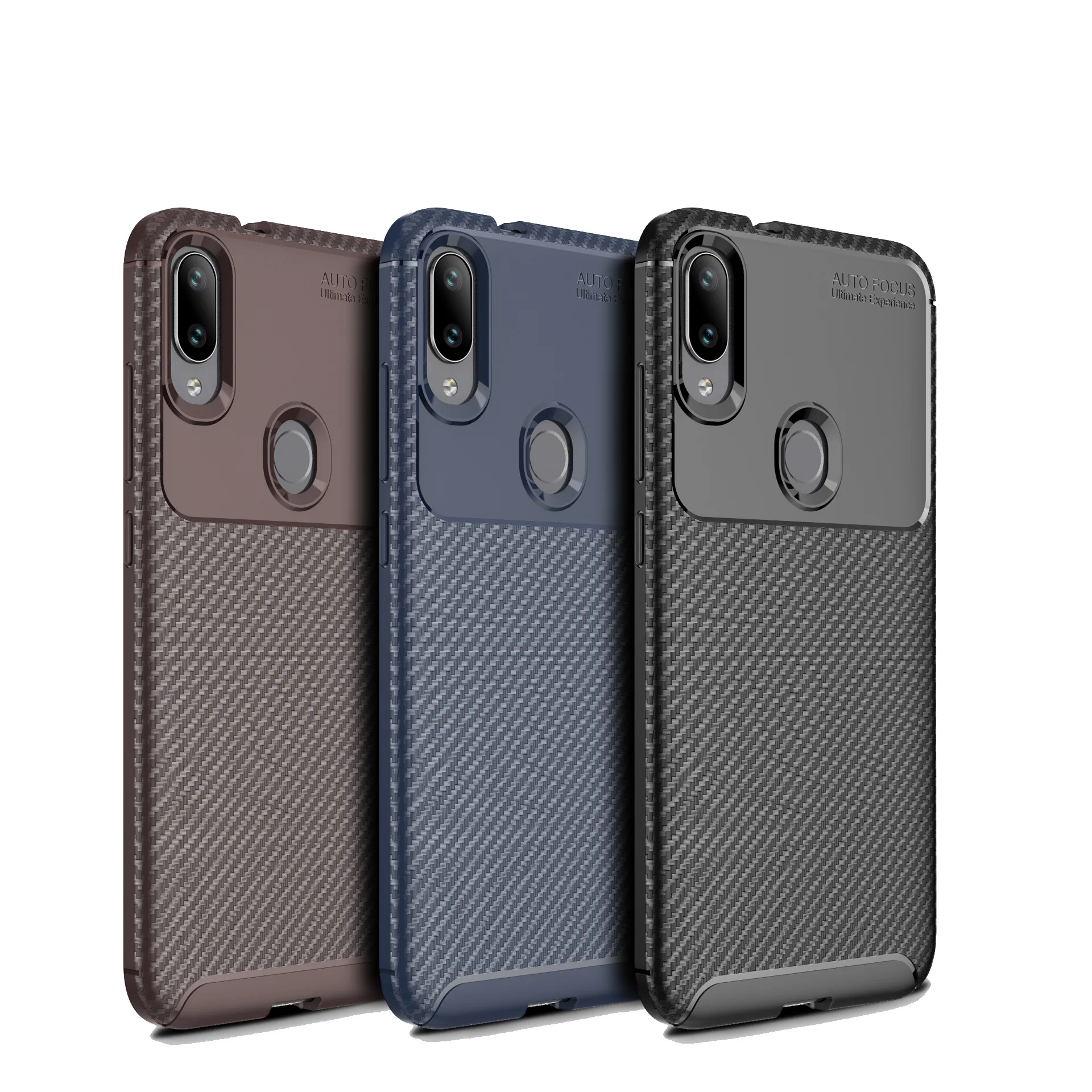 Ударопрочный чехол для телефона huawei Y9 2019 Y6 Pro Enjoy 9 Plus из углеродного волокна ТПУ